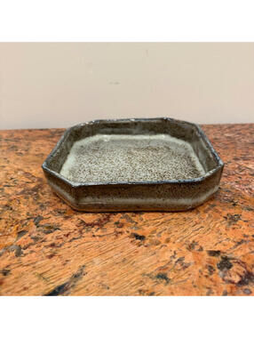 Vintage Modern Japanese Mashiko Pottery Dish Rustic Specked Ceramic Tray